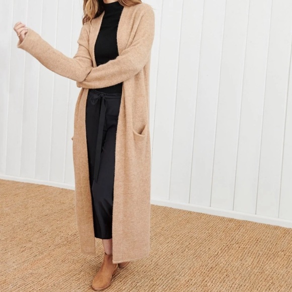 Jenni Kayne Long Duster Cardigan in Camel Size Small - Picture 1 of 8